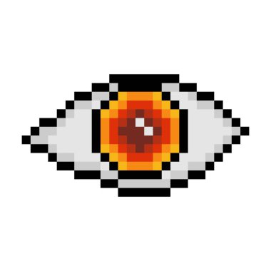 Piksel sanat tarzında insan gözü