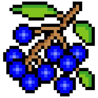 Piksel resim tarzlı yabanmersini.