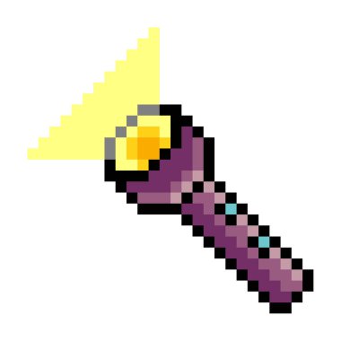 Piksel sanat tarzında fener ışını