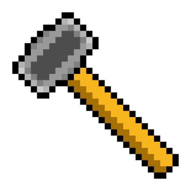 Piksel sanat tarzında çekiç