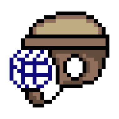 Piksel sanat tarzında hokey kaskı