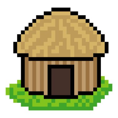 Piksel sanatı olan Honai Evi