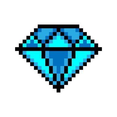 Piksel sanat tarzında elmas