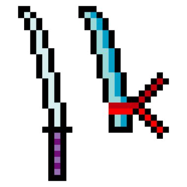 Piksel sanat tarzında Samuray kılıcı