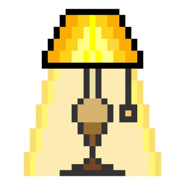 Piksel sanat tarzında abajur