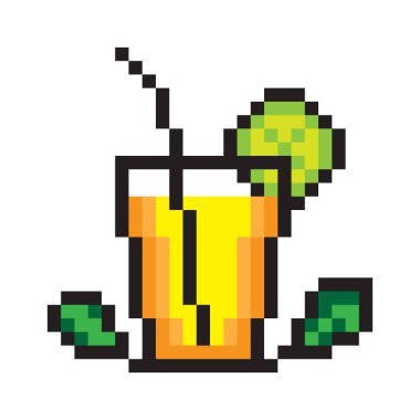 Limonata 8 bit piksel sanat tarzında