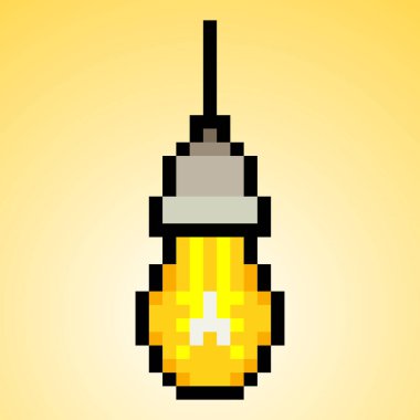 Piksel sanat tarzında tavan lambası.