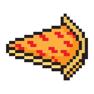 8 bit pikselli pizza.