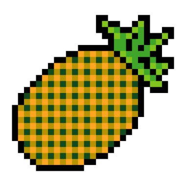 Piksel resim tarzında ananas