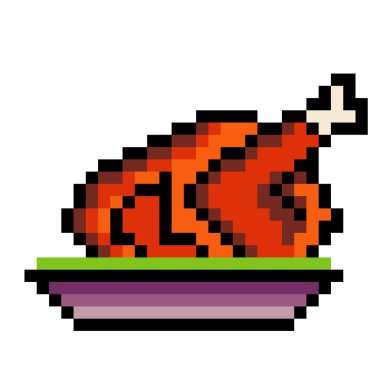 Şükran Günü hindiyi pikselle kızart