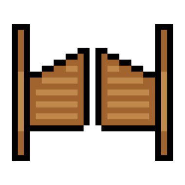 Piksel sanatında sallanan kapılar