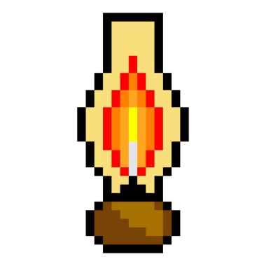 Piksel sanat tarzında gaz lambası