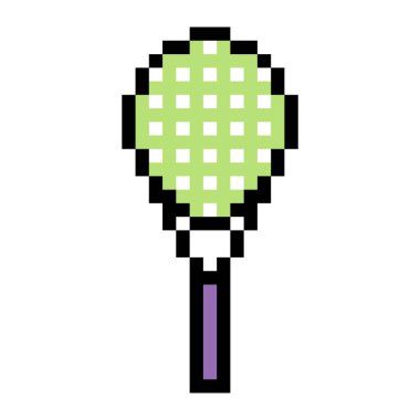 Piksel sanat tarzında tenis raketi