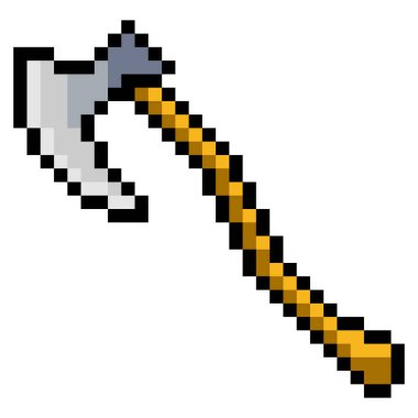 Piksel sanat tarzında Viking baltası.