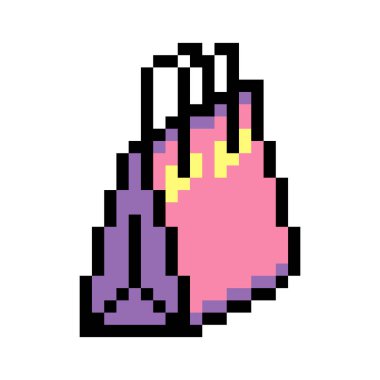 Piksel resim tarzında kağıt torba