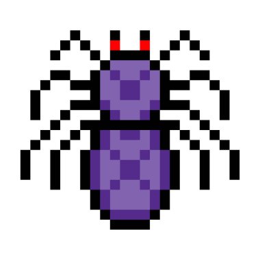 Piksel resim tarzında Örümcek Böceği