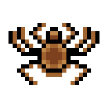 Örümcek piksel resim tarzında