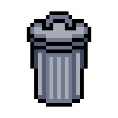 Piksel resimli çöp kutusu