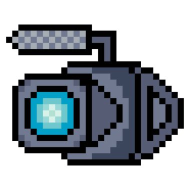 Piksel resim tarzında profesyonel dijital video kamera