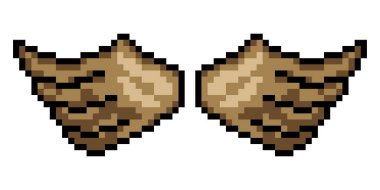 Piksel çizimi olan kanat