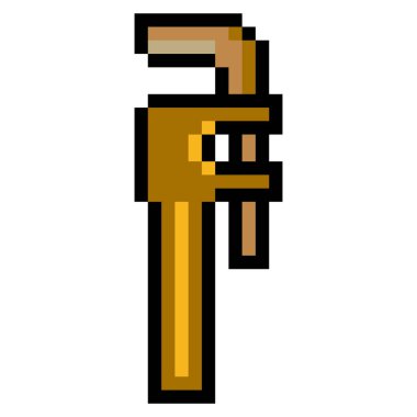 Piksel sanat tarzında boru anahtarı