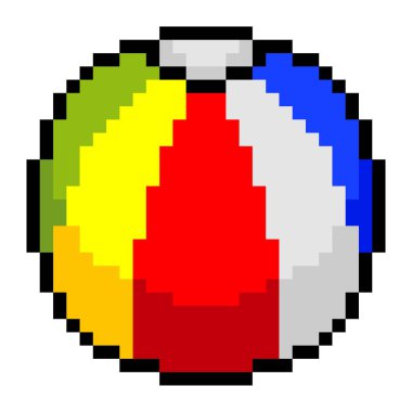 Piksel sanat tarzında plaj topu