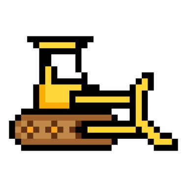 Piksel sanat tarzında buldozer