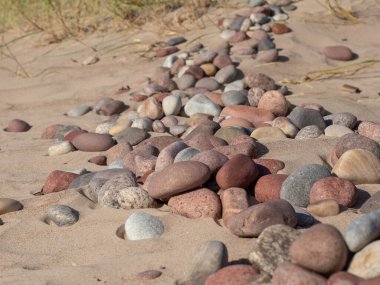 Sahilde deniz taşları