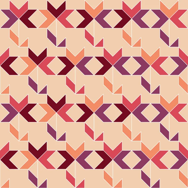 Płynny Wzór Kolorowymi Abstrakcyjnymi Geometrycznymi Kwiatami Idealny Scrapbookingu Tekstyliów Papieru — Wektor stockowy