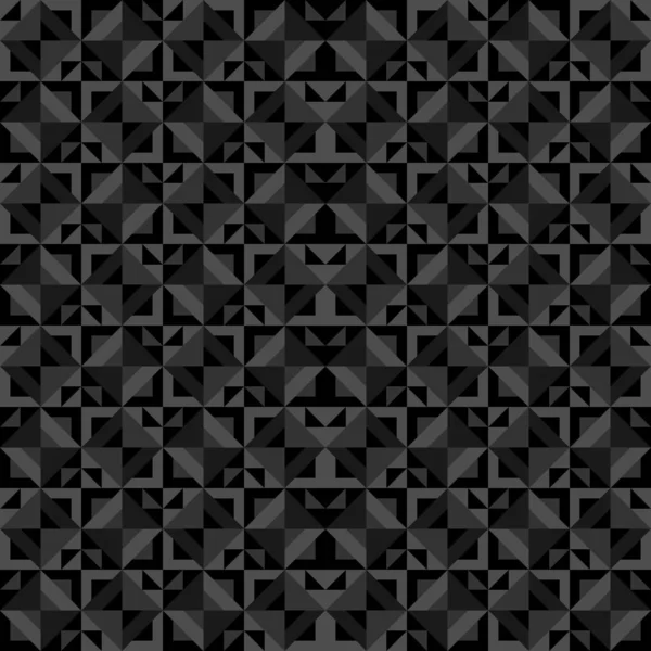 Vektorgeometrisches Ornament Schwarz Und Grau Stilvolles Nahtloses Muster Mit Dreieck — Stockvektor