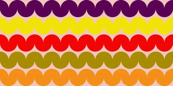 幾何学的な波状の曲線の縞が輝くライン生地シームレスパターン 第10話 ファブリック インテリア装飾や服のための現代的なファッションデザイン — ストックベクタ