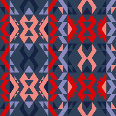 Soyut moda geometrik kusursuz model vektör arka planı. 80 'lerin kumaş tasarımı. Dijital illüstrasyon. 