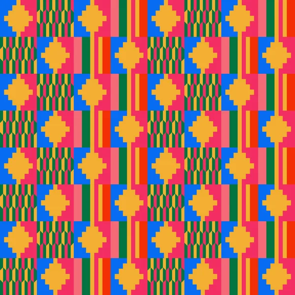 Африканский Вектор Кенте Традиционная Ткань Ганы Перфект Обоев Обложки Текстиля — стоковый вектор