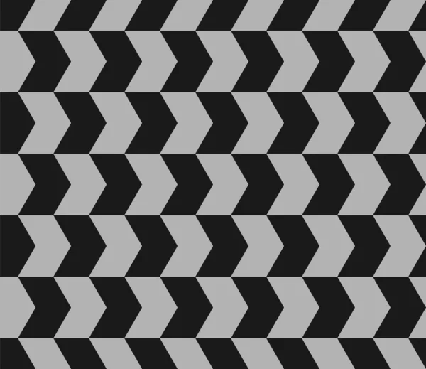 Schwarz Weiße Pfeil Tessellation Nahtlose Muster Einfacher Schwarz Weißer Hintergrund — Stockvektor