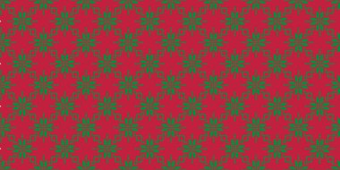 Noel 'de kar taneleri geometrik ve pürüzsüz desenler oluşturur. Retro tekstil tasarımı. Vektör çizimi. Geleneksel yeni yıl süsü. 