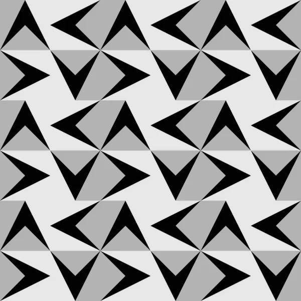 Formes Géométriques Abstraites Motif Monochrome Sans Couture Vecteur Fond Géométrique — Image vectorielle