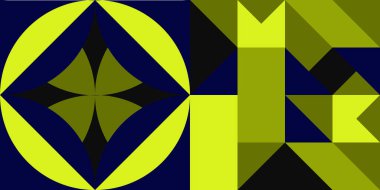 Soyut modern grafik şekiller kusursuz desenler oluşturur. Yüzyılın Ortası Soyut Vektör Deseni. 