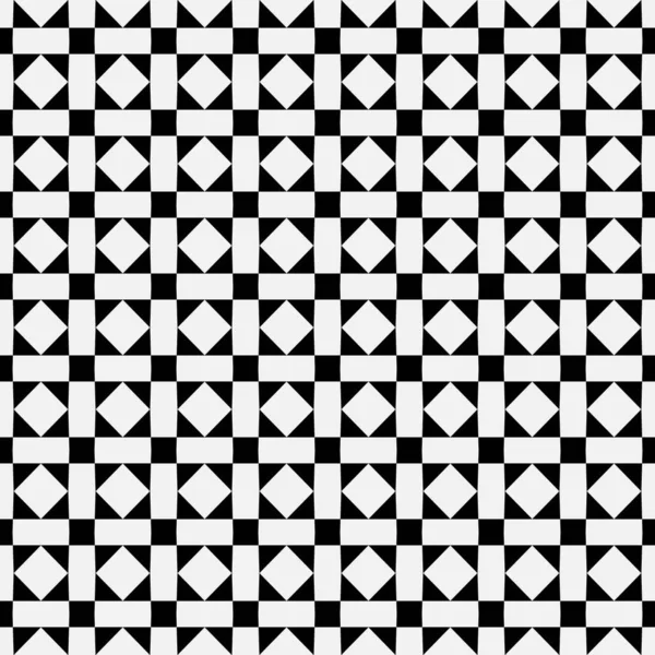 Geometrik Siyah Beyaz Modern Kusursuz Desen Duvar Kağıdı Baskısı Monokrom — Stok Vektör