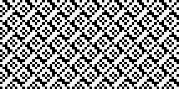 Черно Белый Ткацкий Бесшовный Рисунок Вектор Текстуры Ткани Геометрическая Иллюстрация — стоковый вектор