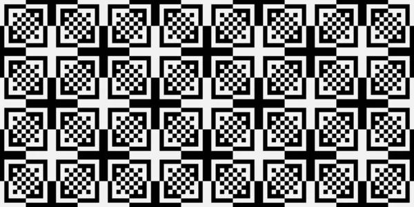 Abstract Art Seamless Pattern Decorative Black White Optical Illusion Texture — ストックベクタ