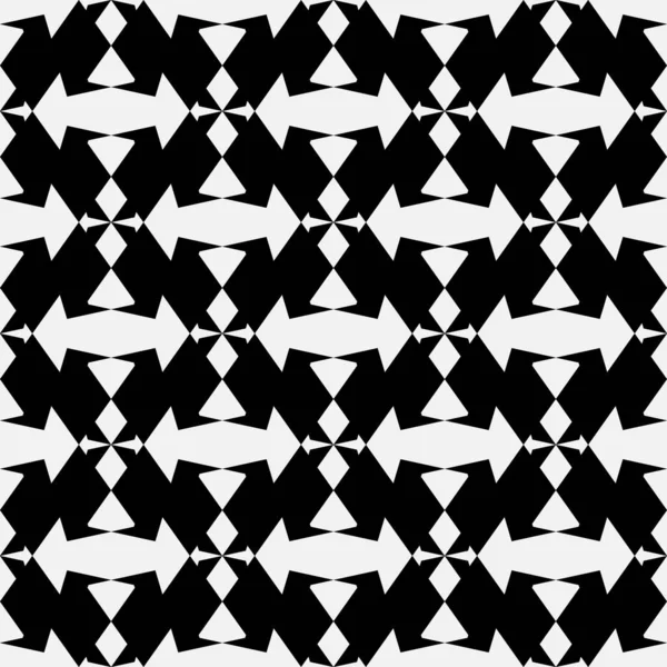 Schwarz Weißes Geometrisches Nahtloses Muster Einfarbige Retro Textur Hipster Modedesign — Stockvektor