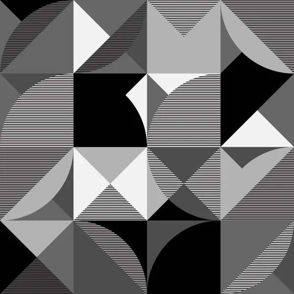 Schwarz Weißes Geometrisches Nahtloses Muster Endlose Vektortextur Kann Zum Einwickeln — Stockvektor