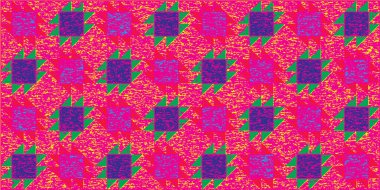 Riso grafik stili geometrik dikişsiz desen. Tasarım ve kart, kapak, paket, ambalaj kağıdı için vektör Modern arkaplan. 