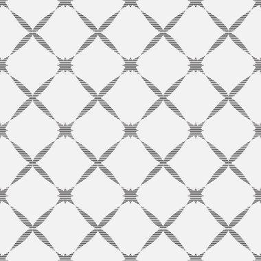 Kusursuz siyah ve beyaz çiçeksiz desenli. Vektör el çizimi resimleme. 