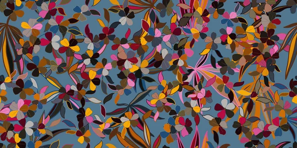 El çizimi soyut, dikişsiz desen. Yaratıcı kolaj baskısı tasarımı. Moda vektör illüstrasyonu. Parmak izi, tekstil ve duvar kağıdı için ideal. 