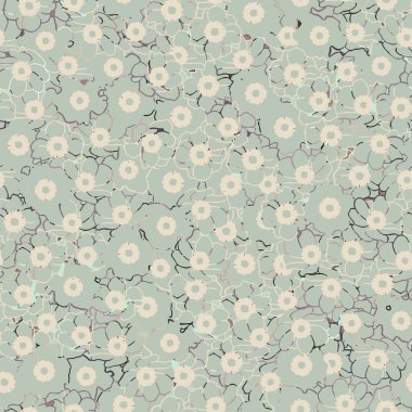 Çiçekli fırça darbeleri, moda baskıları, grafikler, arka planlar ve el sanatları için kusursuz desen oluşturur. Grunge desenli duvar kağıdı. Çiçekler Tekstil Arkaplanı. 