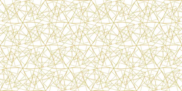 ゴールドホワイト高級ラインアートシームレスなパターン 幾何学的リニアモダンなパターンデザイン — ストックベクタ