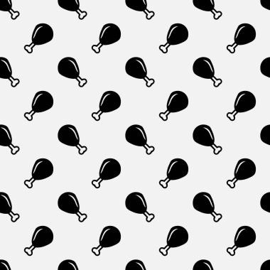 Tavuk budu kusursuz desen tasarımı. Elle çizilmiş tavuk bacağı çizimi. 