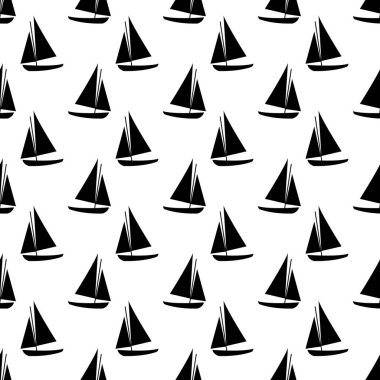 Boat seamless pattern. Nautical tropical isolated background wallpaper. Design for fashion, fabric and all prints. 