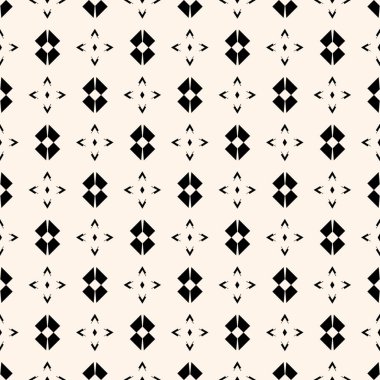 Krem arka planda siyah elmas geometrik desen, modern duvar kağıdı veya tekstil tasarımları için ideal